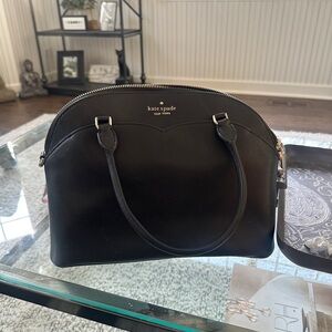 kate spade black dome satchel